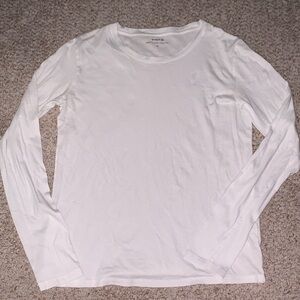 Vince White Long Sleeve Tee